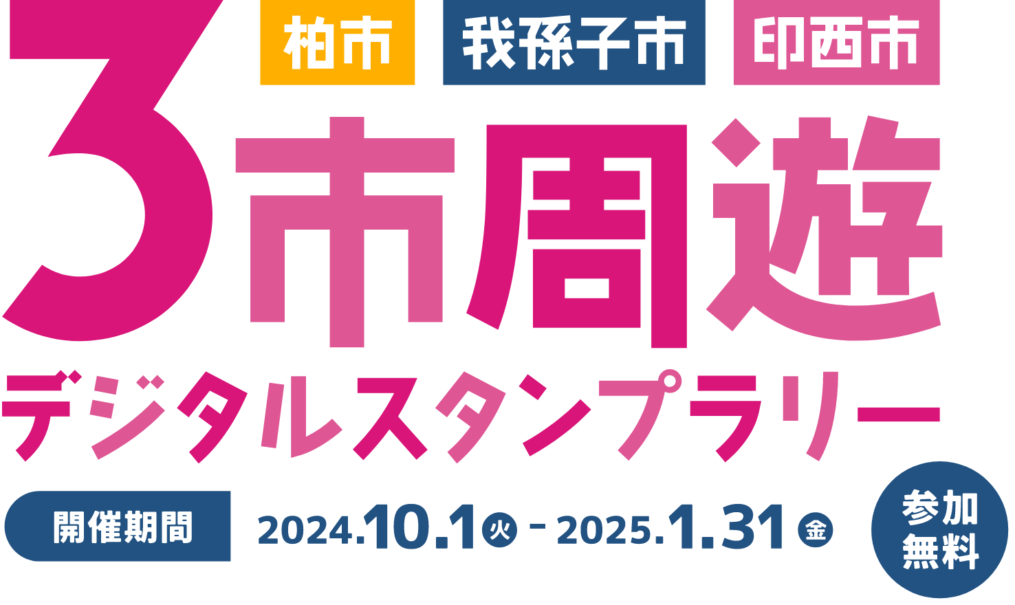 3市周遊デジタルスタンプラリー